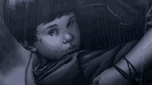 a drawing of a young boy with freckles on his face
