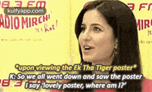 8.3 Fmadio Mirctshot!Mircequpon Viewing The Ek Tha Tiger Posterk: So We All Went Down And Saw The Poster8.3 I Say Lovely Poster, Where Am 1?.Gif GIF