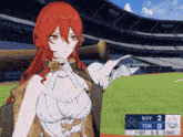 nyy and tor are playing a game of baseball