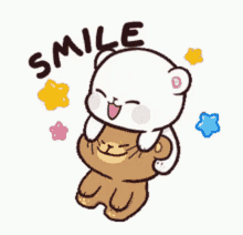 Smile Milk And Mocha Bear GIF - Smile Milk And Mocha Bear Please Smile GIFs