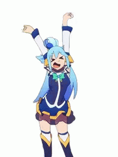Anime Aqua GIF - Anime Aqua Happy GIFs
