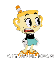 Any Other Ideas Cuphead Sticker - Any Other Ideas Cuphead Mugman Stickers