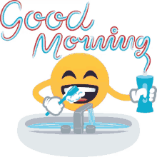 good morning smiley guy joypixels good day greet