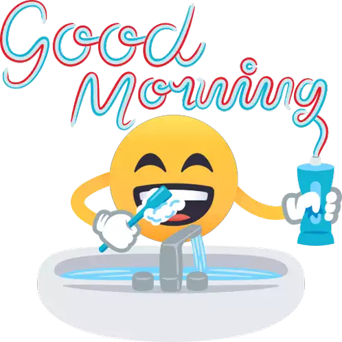 Good Morning Smiley Guy Sticker - Good Morning Smiley Guy Joypixels Stickers
