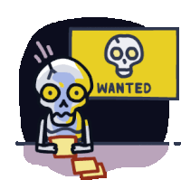 Wanted Uh Oh Sticker - Wanted Uh Oh Criminal Stickers