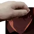 a close up of a person 's face with a hand covering it .
