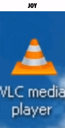 a vlc media player icon with a cone on it
