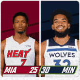 Miami Heat (25) Vs. Minnesota Timberwolves (30) First-second Period Break GIF - Nba Basketball Nba 2021 GIFs