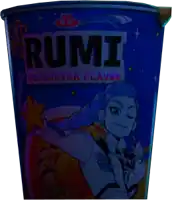 a cup of rumi superstar flavor has a girl on it