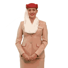 emirates stewardess heart smile