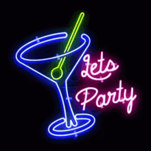 Cocktail Neon Sine Lets Party GIF - Cocktail Neon Sine Lets Party GIFs