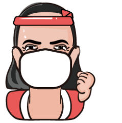 Face Mask Girl Sticker - Face Mask Girl Fight Stickers
