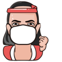 Face Mask Girl Sticker - Face Mask Girl Fight Stickers
