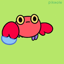 a cartoon of three shrimp hugging each other with the word pikoole behind them