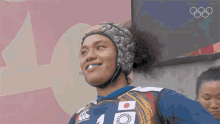 Smiling Raichieru Miyo Bativakalolo GIF - Smiling Raichieru Miyo Bativakalolo Japan Womens Rugby Team GIFs