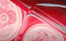a close up of a red background with a white circle in the center