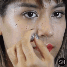 Faux Freckles Apply Makeup GIF