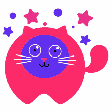 cat cartoon cute stars dreams