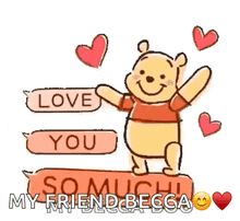 Winnie The Pooh I Love You GIF - Winnie The Pooh I Love You I Love You So Much GIFs