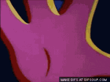 a close up of a cartoon character 's hand with a make gifs at gifsoup.com button