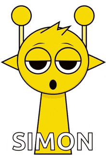 simon is the name of the yellow cartoon character
