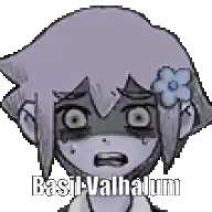 a pixel art drawing of a girl with a flower in her hair and a flower in her hair .