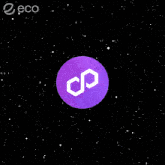 a purple circle with a white infinity symbol in it