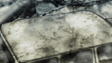 a drawing of a car 's roof with a lot of spots on it