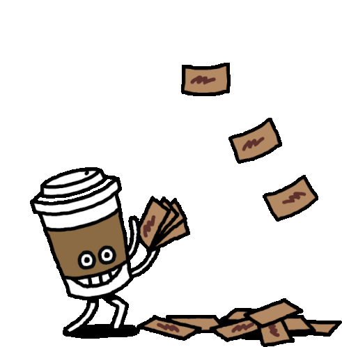 Coffee Make It Rain Money Sticker - Coffee Make It Rain Money Money Rain Stickers