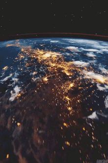 Tierra Del Espacio Noche GIF