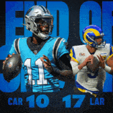 carolina panthers quarterback cam newton holds a football