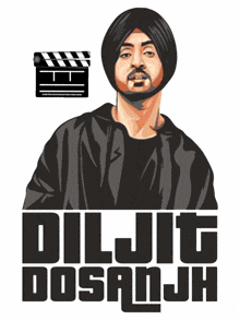a poster that says banned diljit dosanjh with a picture of a man