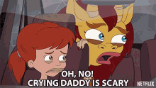 Oh No Crying Daddy Is Scary GIF