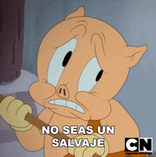 No Seas Un Salvaje Porky GIF - No Seas Un Salvaje Porky Looney Tunes GIFs