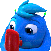 Licking Popsicle Blue Sticker - Licking Popsicle Blue Blippi Wonders - Educational Cartoons For Kids Stickers