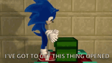 Ive Got To Get This Thing Opened Sonic GIF - Ive Got To Get This Thing Opened Sonic Box GIFs