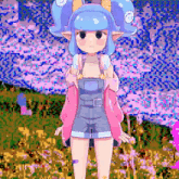 a pixel art drawing of a girl wearing headphones