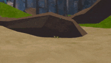 a computer generated image of a rainbow of flames coming out of a hole in the ground