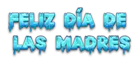 feliz dia de las madres is written in blue letters