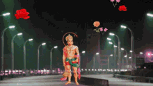 Jai Veer Hanuman Standing GIF - Jai Veer Hanuman Standing Flowers GIFs