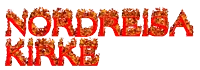 the word nordreisa is made up of burning letters