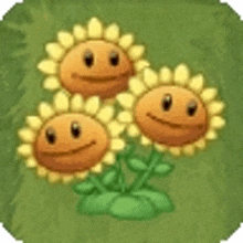 Triplet Sunflower Pvz GIF - Triplet Sunflower Pvz Plants Vs Zombies GIFs