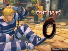 Street Fighter Cody GIF - Street Fighter Cody Game Over GIFs