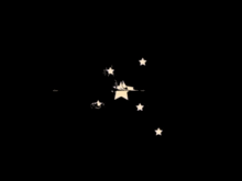 a black and white drawing of a star with a white border