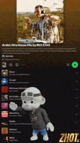 a playlist of arabic afro house mix by rex stax is shown