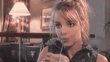 Britney Spears Sip GIF - Britney Spears Sip Drink Up GIFs
