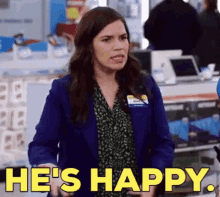 Superstore Amy Sosa GIF - Superstore Amy Sosa Hes Happy GIFs