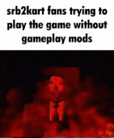 a man in a suit and tie is sitting in a dark room .