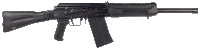 a black rifle on a white background with a few numbers on it