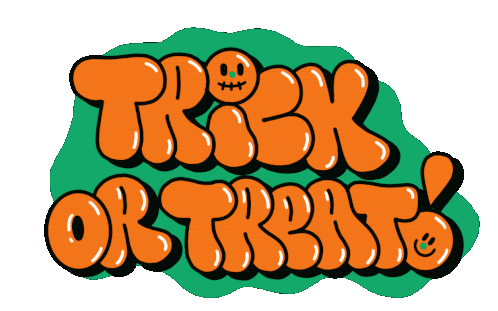 Trick Or Treat Halloween Sticker - Trick Or Treat Halloween Yubia Stickers